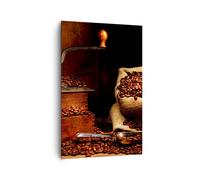 Impression sur Toile 80x120cm Tableaux Petit-déjeuner chocolat café haricots