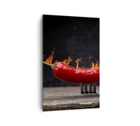 Impression sur Toile 80x120cm Tableaux Piment paprika organique agriculture