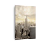 Impression sur Toile 80x120cm Tableaux Ville Gratte-ciel Manhattan New York