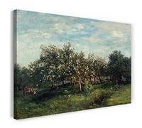 Impression sur toile (80x60cm): Charles Francois Daubigny - Apple Blossoms