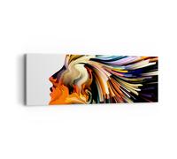 Impression sur Toile 90x30cm Tableaux effets expressionnisme fille imaginaire
