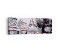 Impression sur Toile 90x30cm Tableaux Image Architecture paris eiffle france