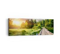 Impression sur Toile 90x30cm Tableaux Image architecture promenade Swan Paysage