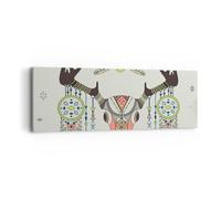 Impression sur Toile 90x30cm Tableaux Image Deer Mandala spiritualité sauvage