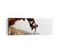 Impression sur Toile 90x30cm Tableaux Image Escalade extrême montagnes Grèce