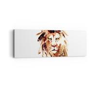 Impression sur Toile 90x30cm Tableaux Image illustration intelligent roi lion