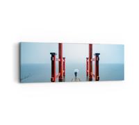 Impression sur Toile 90x30cm Tableaux Image Itsukushima-Jinja Temple Parapluie