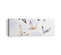 Impression sur Toile 90x30cm Tableaux Image Oiseaux aquarelle sauvagerie vol