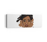 Impression sur Toile 90x30cm Tableaux Image Photo Africain Moderne Portrait