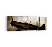 Impression sur Toile 90x30cm Tableaux Image Photo Airplain Hangar vol historique