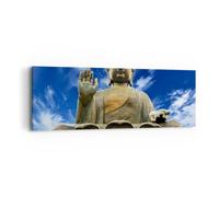 Impression sur Toile 90x30cm Tableaux Image Photo Asie bouddha culture