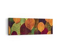 Impression sur Toile 90x30cm Tableaux Image Photo Automne Feuilles Graphismes