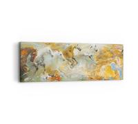 Impression sur Toile 90x30cm Tableaux Image Photo Chevaux Galop Modernes