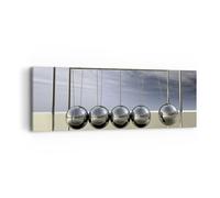 Impression sur Toile 90x30cm Tableaux Image Photo Chrome balles science