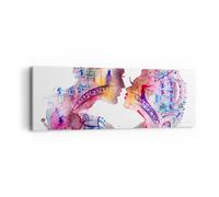 Impression sur Toile 90x30cm Tableaux Image Photo Couple amour femme urbain