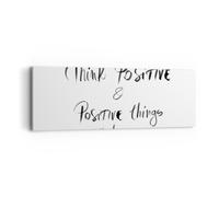 Impression sur Toile 90x30cm Tableaux Image Photo Devise Pensée Positivement