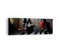 Impression sur Toile 90x30cm Tableaux Image Photo Équilibre danseurs saut