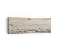 Impression sur Toile 90x30cm Tableaux Image Photo Goélands Côte Boho Decoration