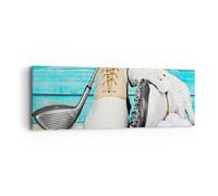 Impression sur Toile 90x30cm Tableaux Image Photo golf balle herbe sports