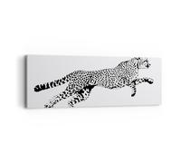 Impression sur Toile 90x30cm Tableaux Image Photo Guépard animaux points