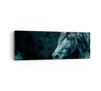 Impression sur Toile 90x30cm Tableaux Image Photo Infographie cheval corne