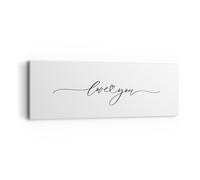 Impression sur Toile 90x30cm Tableaux Image Photo Je t'aime manuscrit Decoration