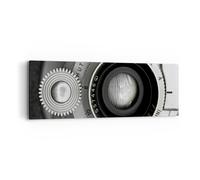 Impression sur Toile 90x30cm Tableaux Image Photo Lentille Noir Et Blanc Vintage