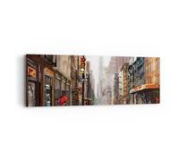 Impression sur Toile 90x30cm Tableaux Image Photo New York Aquarelle Decoration