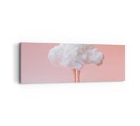 Impression sur Toile 90x30cm Tableaux Image Photo Nuage Jambe Surréalisme