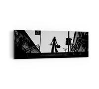 Impression sur Toile 90x30cm Tableaux Image Photo Ombre Photographie Escaliers