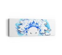 Impression sur Toile 90x30cm Tableaux Image Photo Ours glace hiver arctique