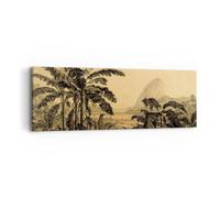 Impression sur Toile 90x30cm Tableaux Image Photo Palmiers Forest Des Pluies