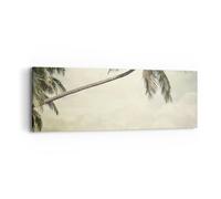 Impression sur Toile 90x30cm Tableaux Image Photo Paume Plage Île Art Decoration