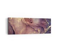 Impression sur Toile 90x30cm Tableaux Image Photo Pierre Or Marbre Decoration