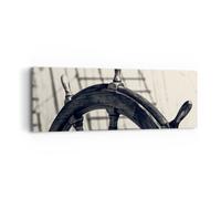 Impression sur Toile 90x30cm Tableaux Image Photo Roue bateau bateau voyage