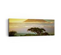 Impression sur Toile 90x30cm Tableaux Image Photo Safari la faune montagne kenya