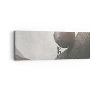 Impression sur Toile 90x30cm Tableaux Image Photo Sisyphe Travail Pierre