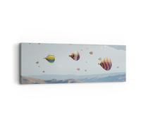 Impression sur Toile 90x30cm Tableaux Image Photo Surréalisme Vol Ballons