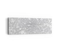 Impression sur Toile 90x30cm Tableaux Image Photo Ville Carte Londres Decoration