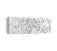 Impression sur Toile 90x30cm Tableaux Image Photo Ville Carte Rome Decoration