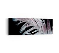 Impression sur Toile 90x30cm Tableaux Image Plume Les Couleurs La Délicatesse