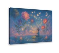 Impression sur toile « A Fantasy Journey in The Music Garden » - Décoration pour chambre à coucher, bureau, chambre - Cadeau idéal - 20 x 30 cm