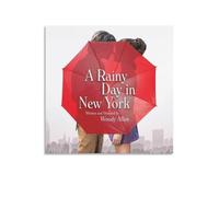 Impression sur toile « A Rainy Day In New York » - Décoration murale d'intérieur - 30 x 30 cm