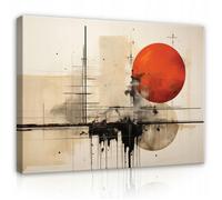 WallArena - Impression sur toile - Abstrait - 120x80 cm - Tableau decoration murale - Tableau mural XXL grand format pour salon, chambre à coucher - Impression artistique - Art géométrique