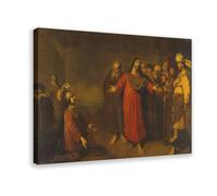 Impression sur toile Adam Camerarius Christ et le centurion - Décoration murale moderne pour salon, chambre à coucher - 30 x 45 cm