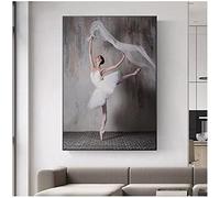 Impression sur toile Affiche Ballerine nostalgiche retrò Poster elegante e arte della parete Arredamento moderno della camera da letto familiare 60 * 80cm Senza Cornice