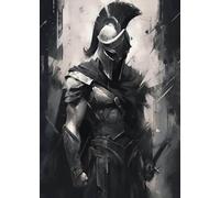 Impression sur Toile Affiche De Guerrier Samouraï Noir Et Blanc, Peinture sur Toile Japonaise, Tableau Mural, Décoration De Salon, Cadeau, 30X40 Cm, sans Cadre