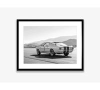 Impression Sur Toile Affiche De Voiture De Luxe Classique Mustang Noir Et Blanc, Peinture Sur Toile, Tableau D'Art Mural Pour Salon, Magasin, Décoration, Cadeau, 30X45 Cm, Sans Cadre