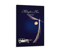 Impression sur toile Affiche Film Midnight in Paris Oscar Movierative Poster e stampe d'arte murale Arredamento moderno per la casa per la camera da letto della famiglia 60*80cm Senza Cornice
