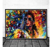Impression sur Toile Affiche Imprime Michael Jackson Rock Pop Musique Légende Étoile Peinture À l'huile Toile Mur Art Photos pour Salon Décoration De La Maison